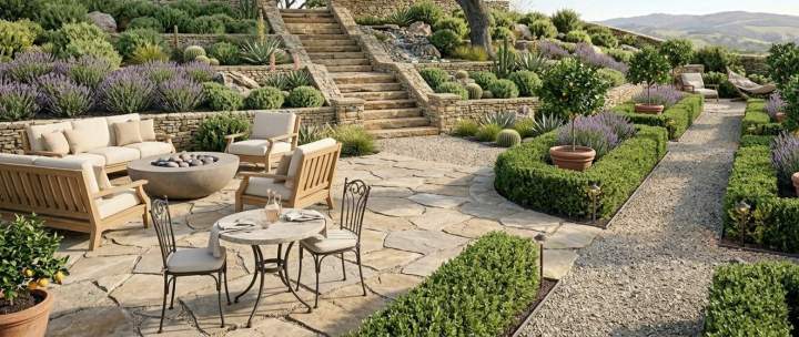Salon d'extérieur au jardin Crèvecoeur-le-Grand